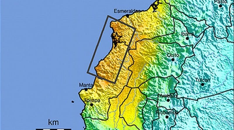 Location of 2016 Ecuador earthquake. Source: United States Geological Survey