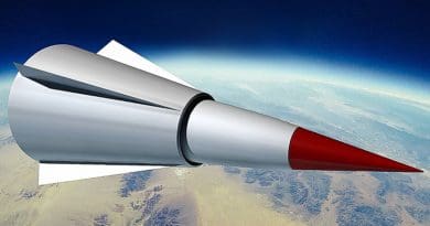 A notional concept graphic of a Chinese WU-14 HGV (now DF-ZF) missile. By Daniel Toschläger, Wikipedia Commons.