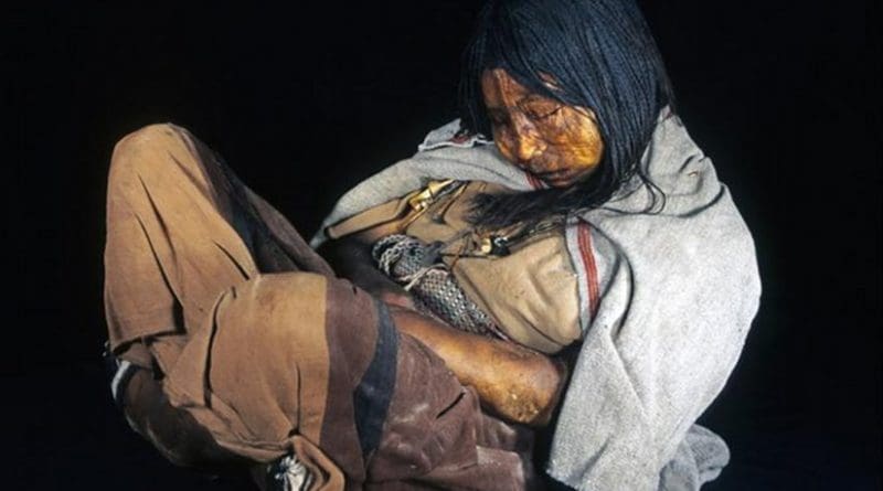Llull Maiden: DNA of The Doncela (The Maiden) Incan mummy found at Mount Llullaillaco, Argentina, in 1999, was used in the study. Credit: Johan Reinhard