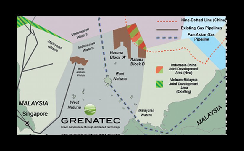 Indonesia’s island of Natuna lies at a critical southern area of the South China Sea where Joint Development Areas, territorial claims and infrastructure can positively intersect. Source: Grenatec.