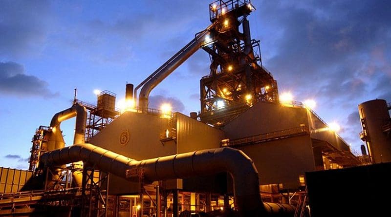 Tata Steel Europe's Blast Furnace 5 at the Port Talbot Steelworks. Photo by Grubb, Wikipedia Commons.