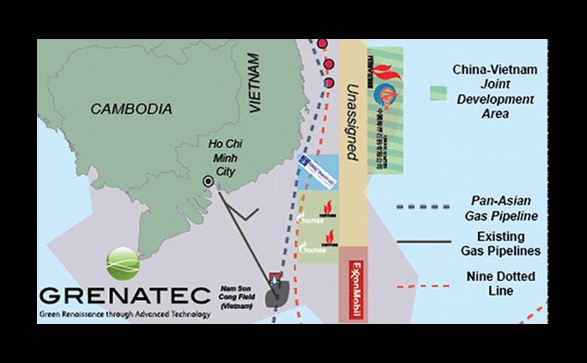 The South China Sea waters along the eastern edge of South Vietnam’s coastal shelf could become a Joint Development Area in the South China Sea. Source: Grenatec.