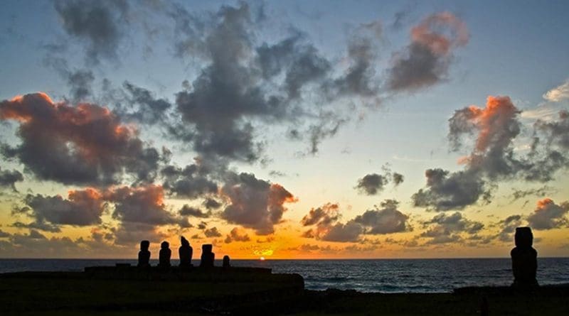 The iconic moai statues are found on Easter Island. Credit Photo courtesy of Dr. Valentí Rull