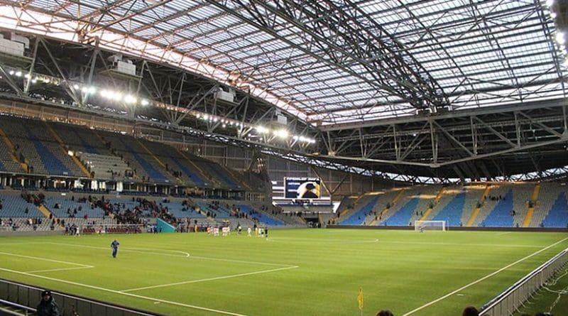 Astana Arena in Astana, Kazakhstan. Photo by ChelseaFunNumberOne, Wikipedia Commons.