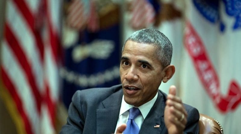 President Barack Obama makes a point during a meeting with senior staff in the Roosevelt Room of the White House, May 18, 2016. (Official White House Photo by Pete Souza)