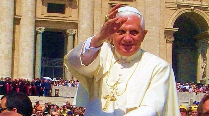 Pope Benedict XVI. Photo by Marek Kośniowski, Wikipedia Commons.