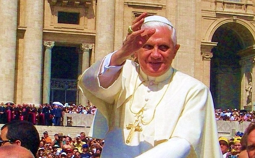 Pope Benedict XVI. Photo by Marek Kośniowski, Wikipedia Commons.