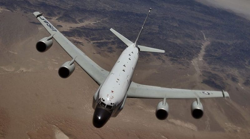 File photo of a US RC-135 Rivet Joint reconnaissance aircraft. U.S. Air Force photo by Master Sgt. Lance Cheung.