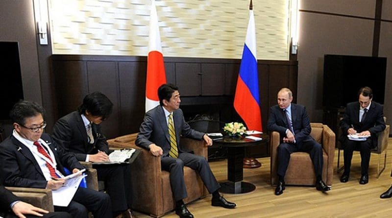 Russia's President Vladimir Putin and Japan;s Prime Minister Shinzo Abe. Photo Credit: Kremlin.ru
