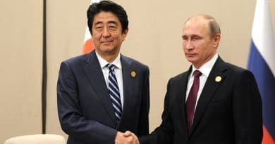 File photo of Japan's Prime Minister Shinzo Abe and Russia's President Vladimir Putin. Source: Kremlin.ru