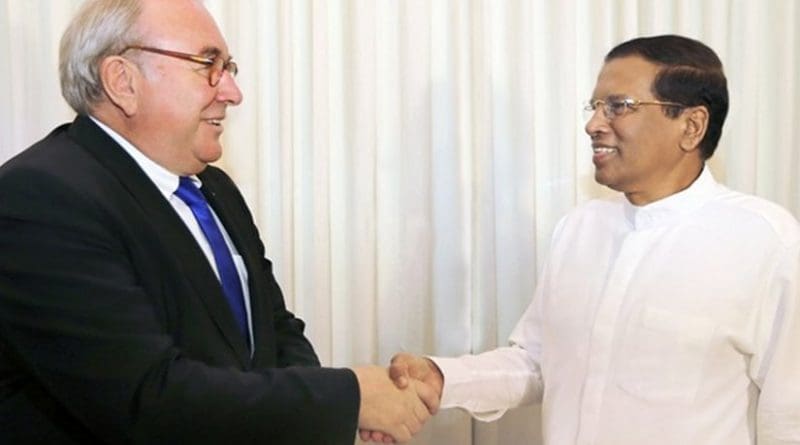 Head of visiting German Business Delegation to Sri Lanka, and the Parliamentary State Secretary for Economic Affairs and Energy, Mr. Uwe Beckmeyer called on President Maithripala Sirisena