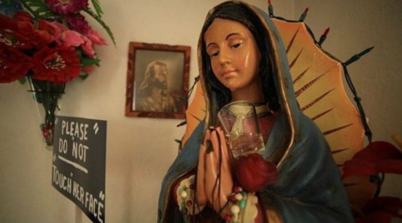 statue of Our Lady of Guadalupe in Fresno that allegedly produces tears. Photo courtesy of Joe Ybarra.