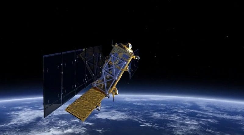 ESA's Sentinel-1 satellite. Credit: Screenshot of ESA video