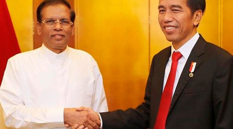 Sri Lanka President Sirisena Meets Indonesian President Widodo