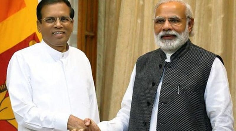 Sri Lanka's President Maithripala Sirisena and Indian Prime Minister Narendra Modi, Source: Sri Lanka Government.