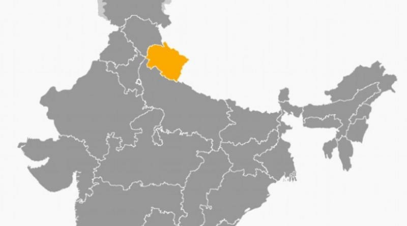 Location of Uttarakhand in India. Source: Wikipedia Commons.