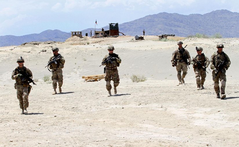 Army soldiers take part in a training exercise on Tactical Base Gamberi in eastern Afghanistan in 2015. Credit: US Department of Defense