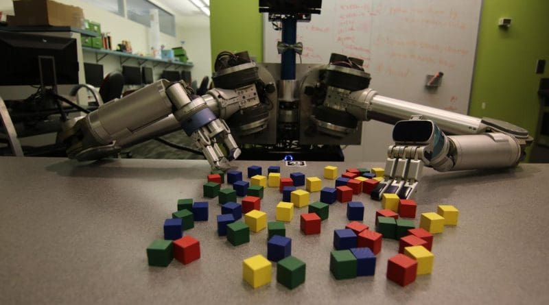 New software developed by Carnegie Mellon University helps mobile robots deal efficiently with clutter, whether it is in the back of a refrigerator or on the surface of the moon. Credit Carnegie Mellon University Personal Robotics Lab