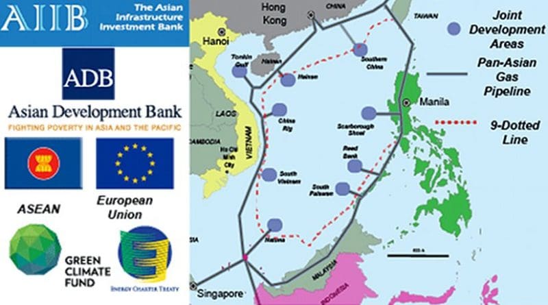 The Asian Infrastructure Investment Bank (AIIB) should fund development of the proposed Trans-ASEAN Gas Pipeline (TAGP) to calm worries regarding Chinese territorial claims to the entire South China Sea. Graphic Credit: Grenatec.