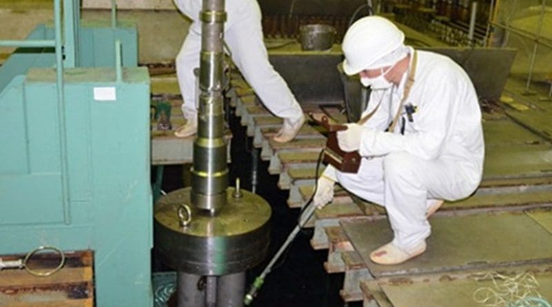 Removal of damaged used nuclear fuel from Chernobyl's unit 1 (Image: SSE ChNPP)