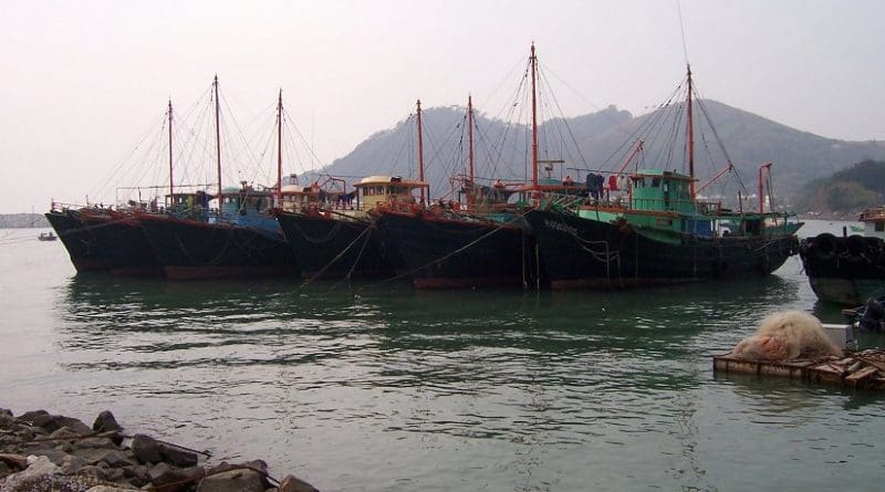 Chinese fishing boats. Photo by Enochlau, Wikipedia Commons.