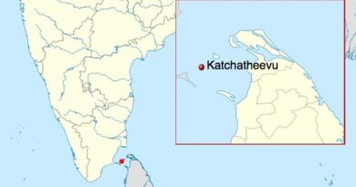 Location of Katchatheevu, administered by Sri Lanka and disputed by India.