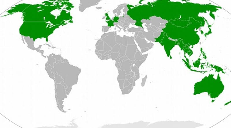 Countries participating in Shangri-La Dialogue. Source: Wikipedia Commons.