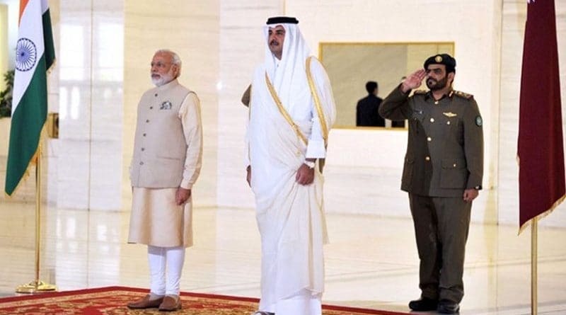 India's Prime Minister, Shri Narendra Modi receives ceremonial honours, at Emiri Diwan, in Doha, Qatar on June 05, 2016. Photo Credit: India PM office.
