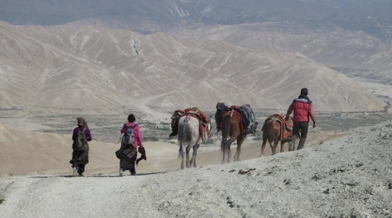 Prehistoric Himalayan settlements are remote and only accessible today by horse and on foot. Credit University of Oklahoma