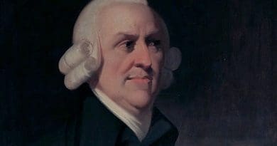 Portrait of the political economist and philosopher Adam Smith (1723-1790) by an unknown artist, which is known as the ‘Muir portrait’ after the family who once owned it.
