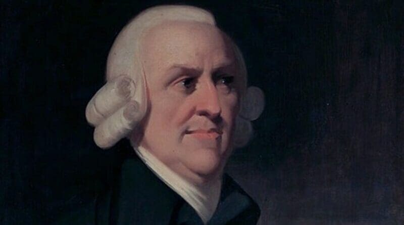 Portrait of the political economist and philosopher Adam Smith (1723-1790) by an unknown artist, which is known as the ‘Muir portrait’ after the family who once owned it.