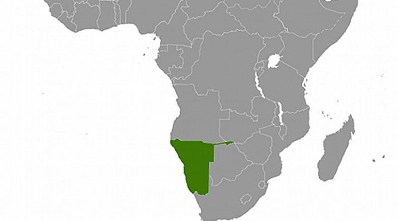 Location of Namibia. Source: CIA World Factbook.