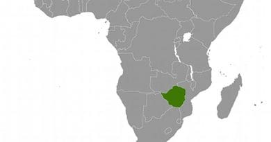 Location of Zimbabwe. Source: CIA World Factbook.