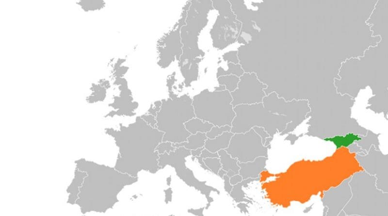 Locations of Georgia (Green) and Turkey. Source: Wikipedia Commons.