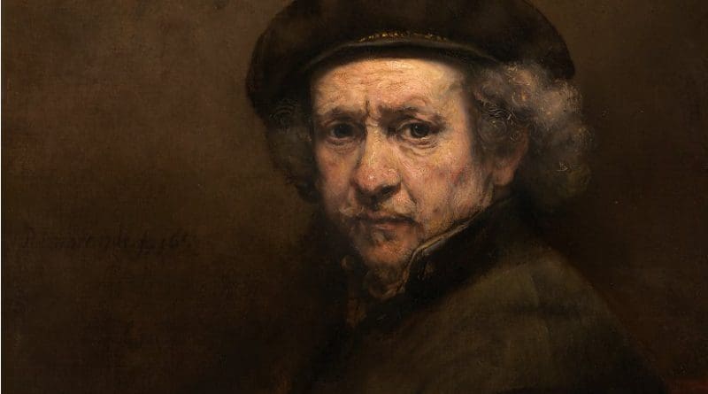 Rembrandt's Self-Portrait with Beret and Turned-Up Collar