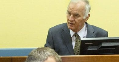 Ratko Mladic in court. Photo: ICTY.