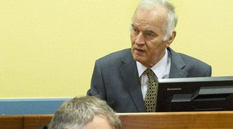 Ratko Mladic in court. Photo: ICTY.