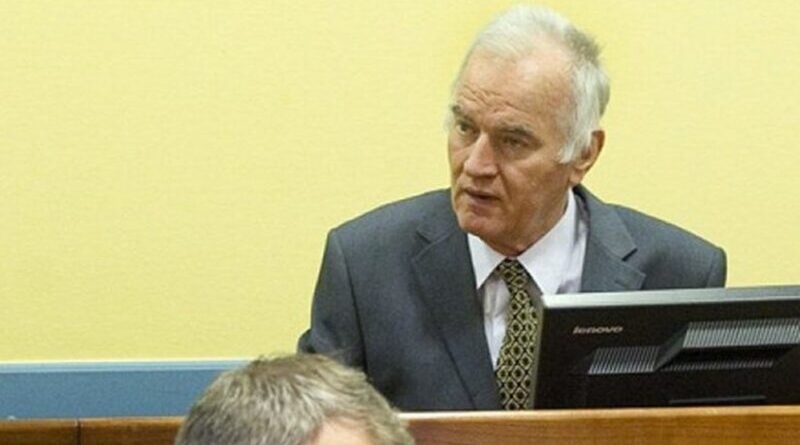 Ratko Mladic in court. Photo: ICTY.