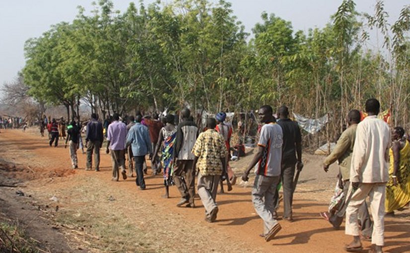 South Sudanese citizens fleeing from war in 2014. On the fifth anniversary of the country’s independence, many have been forced to flee once again. Image credit: European Commission DG ECHO/Malini Morzaria