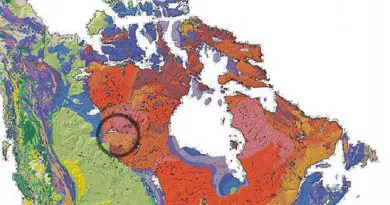 Location of the Athabasca Basin in the Canadian Shield. Source: Wikipedia Commons