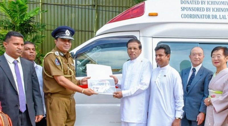 Japan- Sri Lanka Friendship Foundation donates an ambulance. Photo Credit: Sri Lanka government.