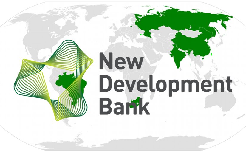 BRICS - Brazil, Russia, India, People's Republic of China, South Africa - and logo of New Development Bank. Source: Wikipedia Commons.