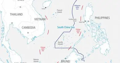 Chinese and Philippine claims in the South China Sea. Source: FPRI.