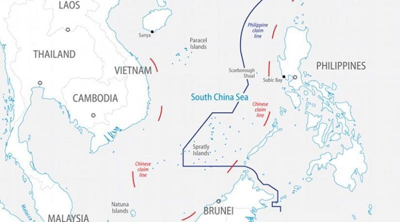 Chinese and Philippine claims in the South China Sea. Source: FPRI.