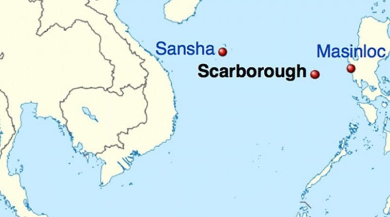 Location of Scarborough Shoal. Source: Wikipedia Commons.