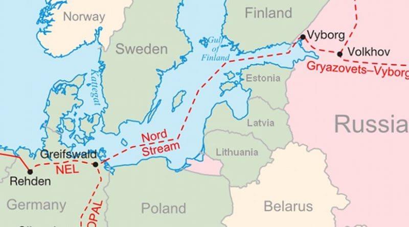 Nord Stream project. Graphic by Samuel Bailey, Wikipedia Commons.