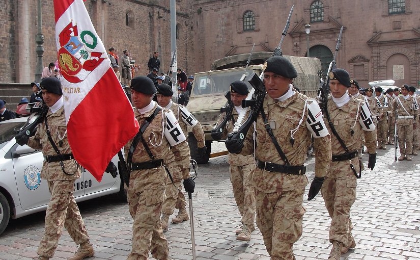 Peruvian Army Parade. Photo by Jersey Devil, Wikimedia Commons.