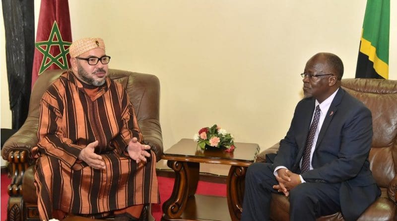 Morocco's King Mohammed VI and Tanzania's President John Pombe Magufuli.