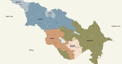 Map of the Republics and Major Regions of the Southern Caucasus