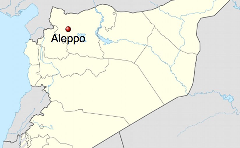 Location of Aleppo in Syria. Source: Wikipedia Commons.